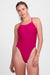 Cammie Swim Onesie - Dragon Fruit Contrast