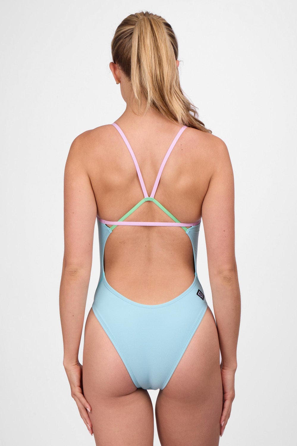 Perry Swim Onesie - Huckleberry Contrast