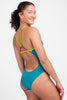 Perry One Piece Swimsuit - Dew Contrast - Dew & Gecko & Verbena / 26