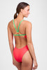 Perry One Piece Swimsuit - Strawberry Contrast - Strawberry & Keylime & Sunkist / 36